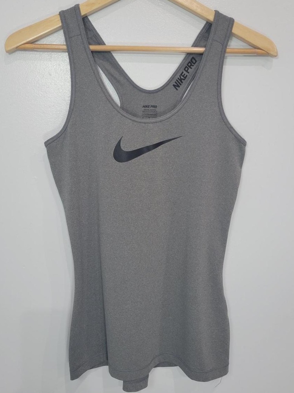 Nike Grey Racerback Performance Tank Top dri fit size small vintage throwback